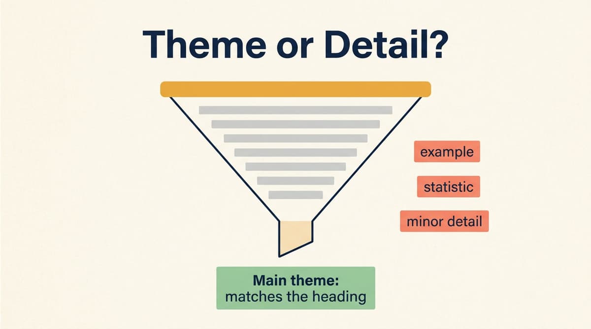 Figure 1: The Core Theme vs Supporting Detail Diagnostic Filter.
