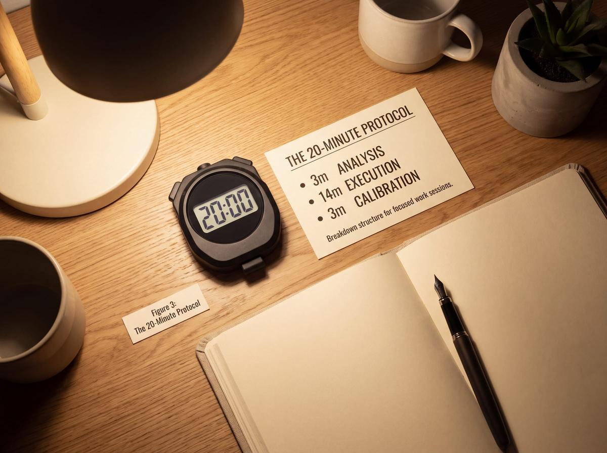 The 20-Minute Protocol – 3m Analysis, 14m Execution, 3m Calibration.