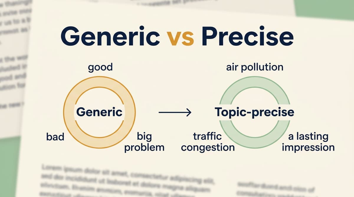 Figure 1: The Topic-Sphere Framework — Precision Collocations vs Generic Vocabulary.